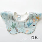 Pure Cotton 360° Rotatable Baby Bib - Petal-Shaped Drool Bib