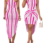 Women's Elegant Striped Stylish, Printed Casual Dress