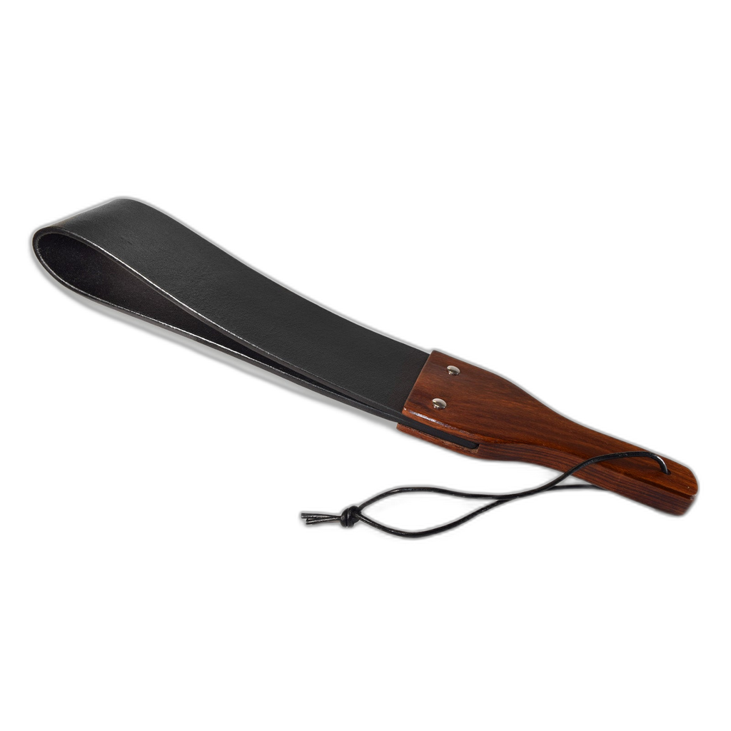 Prowler RED Leather & Wood Flapper Paddle