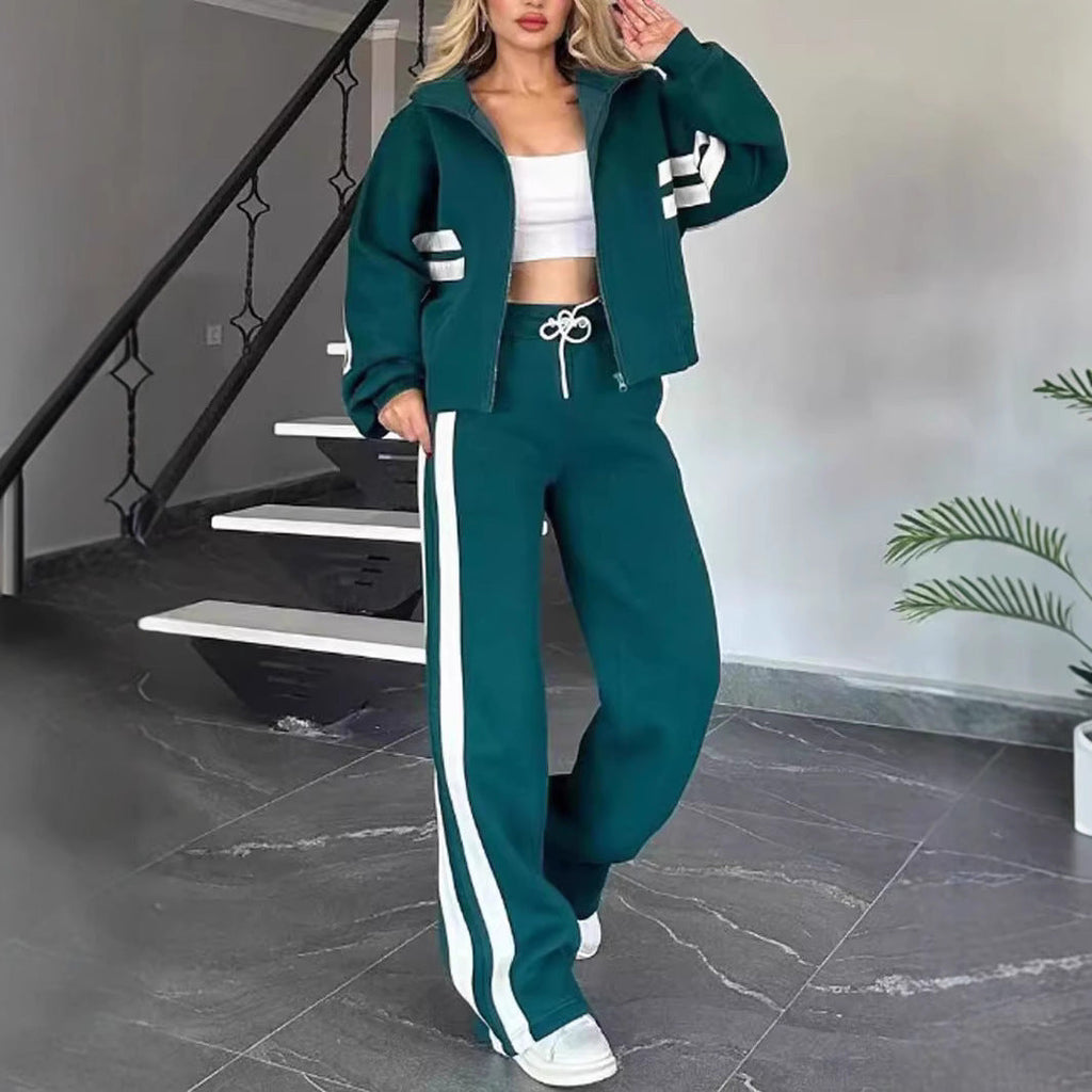Casual Trousers Simple Zipper Coat For Women