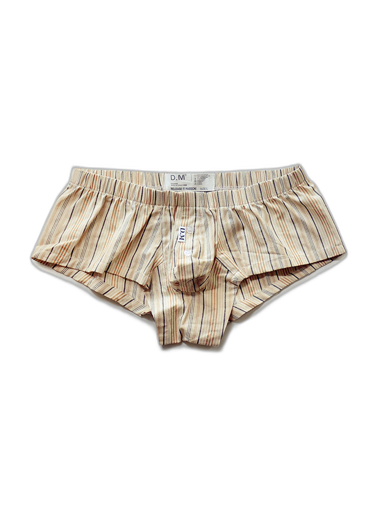 Mens Plaid Front Pouch Boxer Shorts