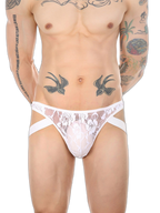 2-pack Men's Lace See-through Thongs