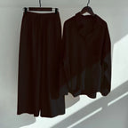 European And American-style Lapel Solid-color Cotton-linen Top Loose-fitting