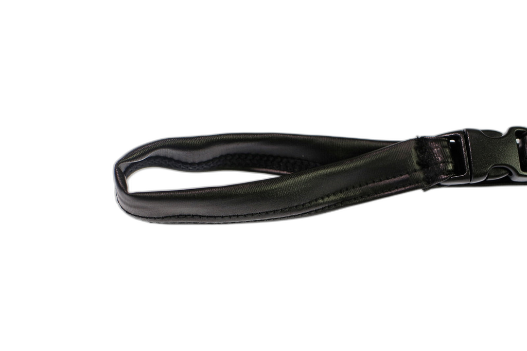 Black PU Leather Buckle-Up Thong
