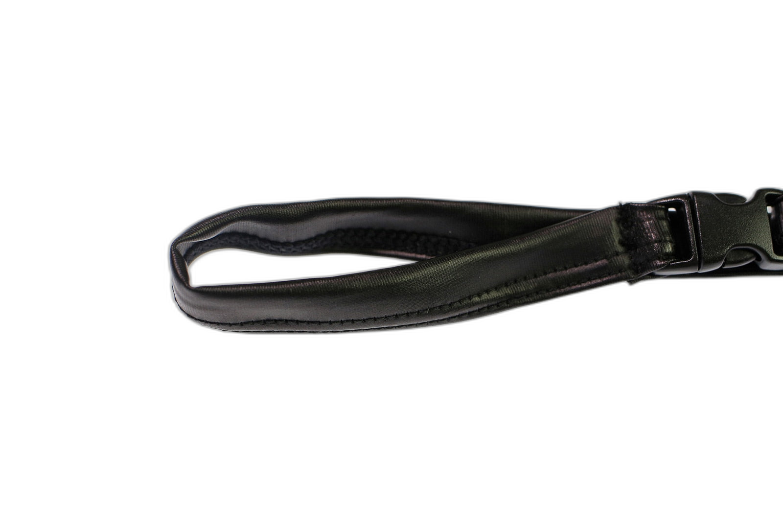 Black PU Leather Buckle-Up Thong