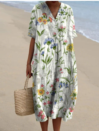 Women's Comfortable Loose Printed Long Dress