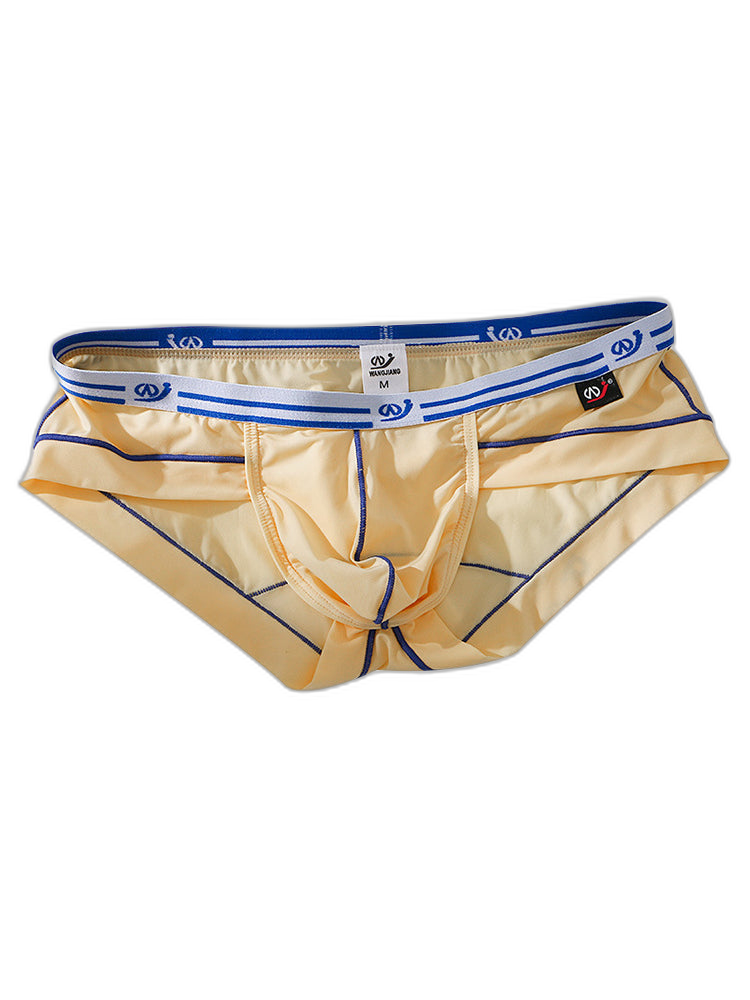 3 Pack Sexy Fashion Ice Silk Solid Color Men's Briefs