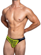 2 Pack Men's Low Waist Sexy Mesh Breathable Sports Transparent Briefs