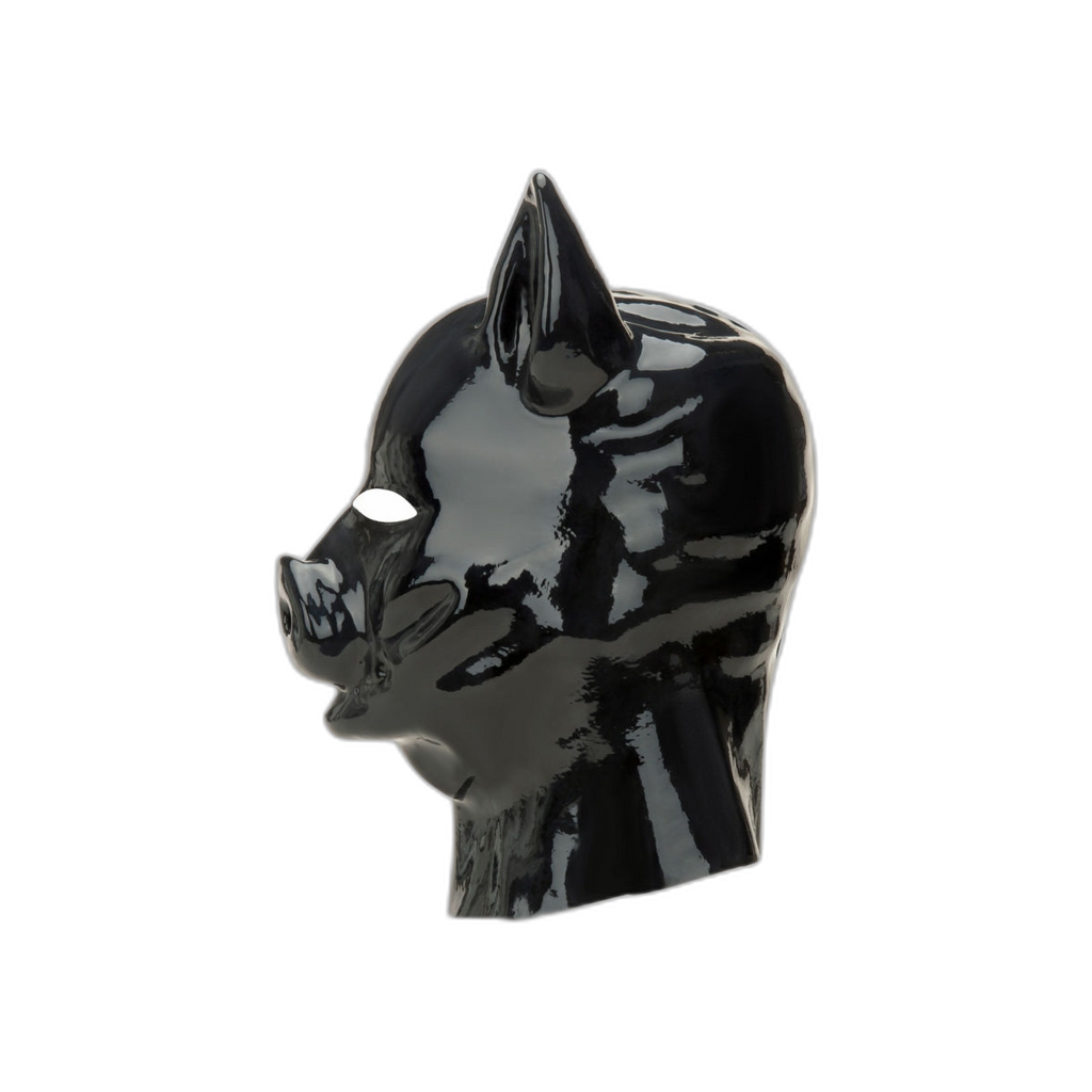 Prowler RED Latex Pig Hood Black