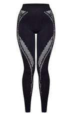 PLT SPORT Black Seamless Distressed Gym Leggings