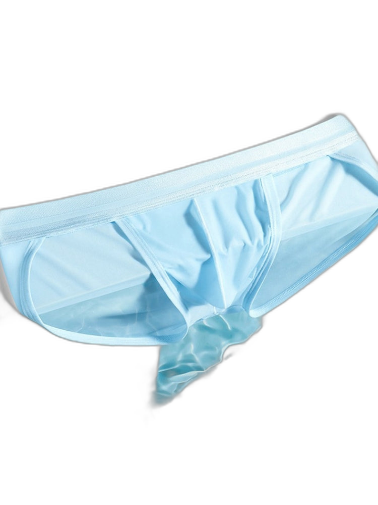 2 Pack Men's Ultra-Soft Ice Silk Quick-Dry Smooth Cooling Briefs