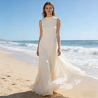 Elegant Long Gown Pleated Waist-Cinching Dress