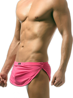 Men's Sexy Side Split  Boxers With Support Pouch