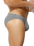 2 Pack Men's Premium Comfortable Fabric Low-Rise U-Shaped Button Fly Briefs