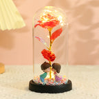 Colorful 24k Gold Foil Flower Color GoldWith Lights Christmas Gift