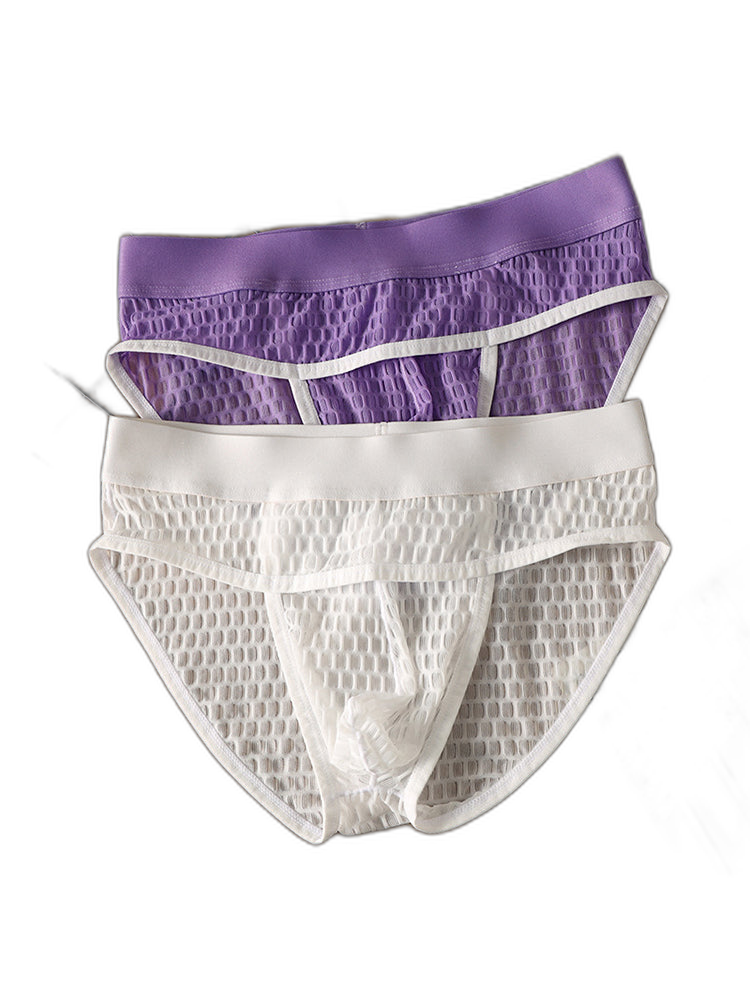 2 Pack Men's Lace Breathable Briefs