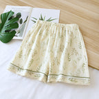 Summer Pure Cotton Gauze Thin Loose Home Shorts