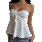 Summer New Women's Wear High-End Sweet-and-Spicy Style Tube Top Slim-Fit Sleeveless Blouse