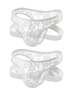 2-pack Men's Lace See-through Thongs