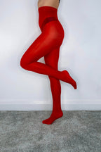 Red 8 Denier Glossy Tights