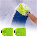 Microfiber Car Wash Mitt & Towels (2 Pack)  Soft Absorbent Cleaning Set