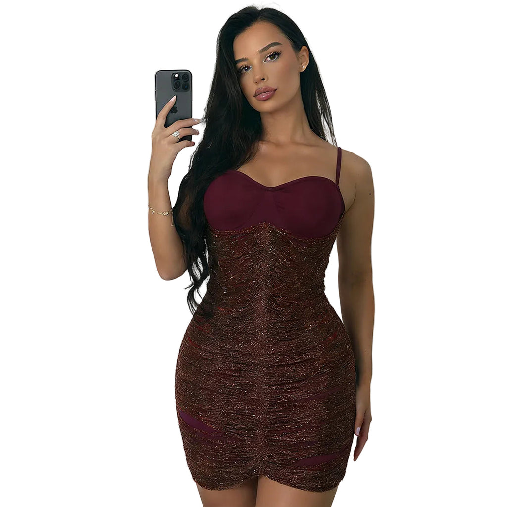 Chic Tassel Spliced Sleeveless Dress for Women