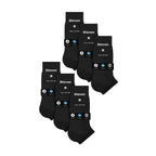 6 Pairs Mens 100% Cotton Low Cut Trainer Cushioned Ankle Socks