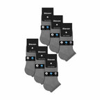 6 Pairs Mens 100% Cotton Low Cut Trainer Cushioned Ankle Socks