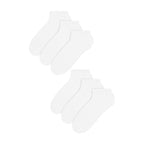 6 Pairs Mens 100% Cotton Low Cut Trainer Cushioned Ankle Socks