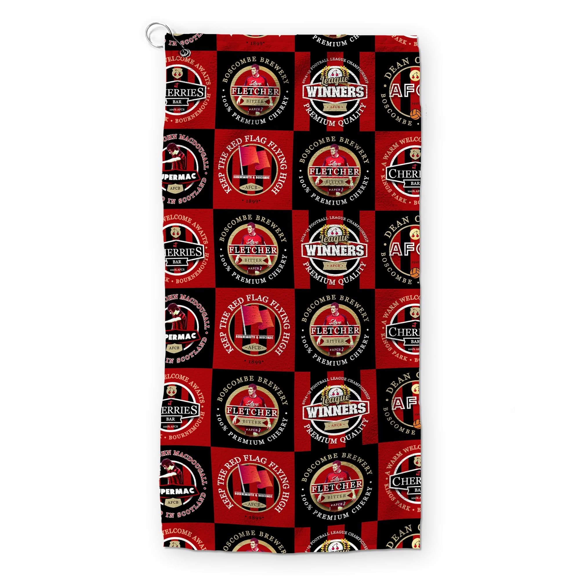 Bournemouth - Football Legends - Retro Lightweight, Microfibre Golf Towel