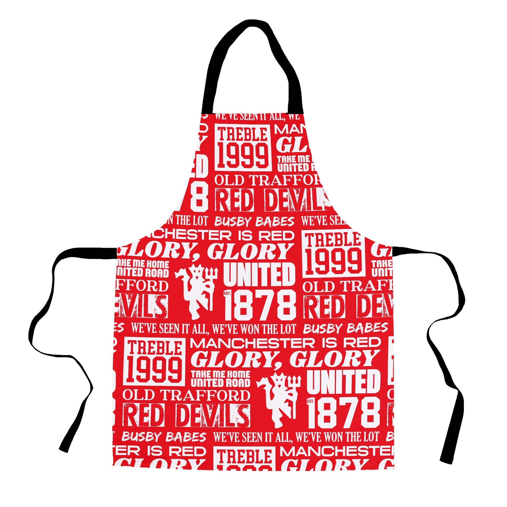 Manchester Red - Word Montage - Apron