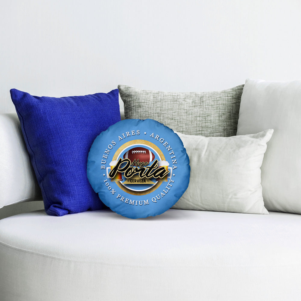 Argentina Rugby Union Porta  - Legend Collection - Circle Cushion 14"