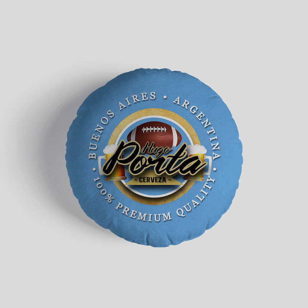 Argentina Rugby Union Porta  - Legend Collection - Circle Cushion 14"