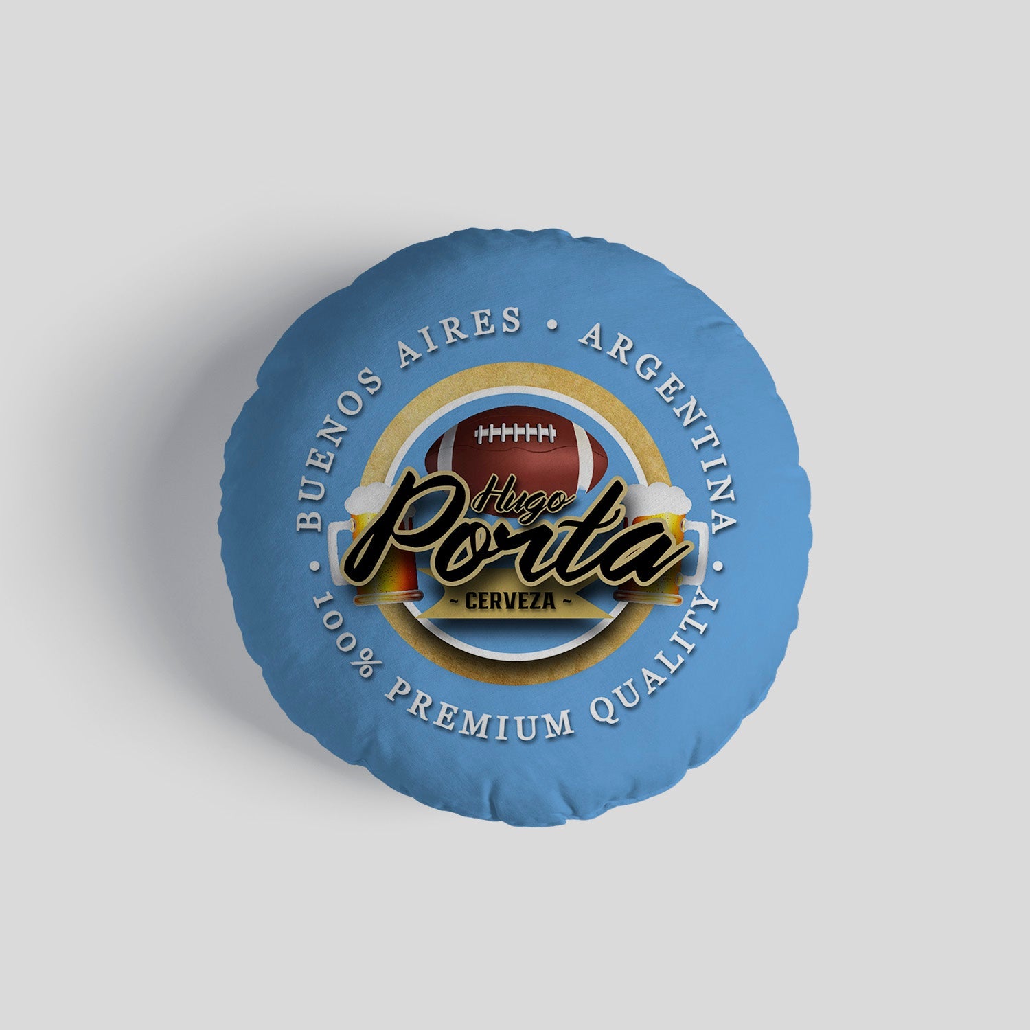 Argentina Rugby Union Porta  - Legend Collection - Circle Cushion 14"