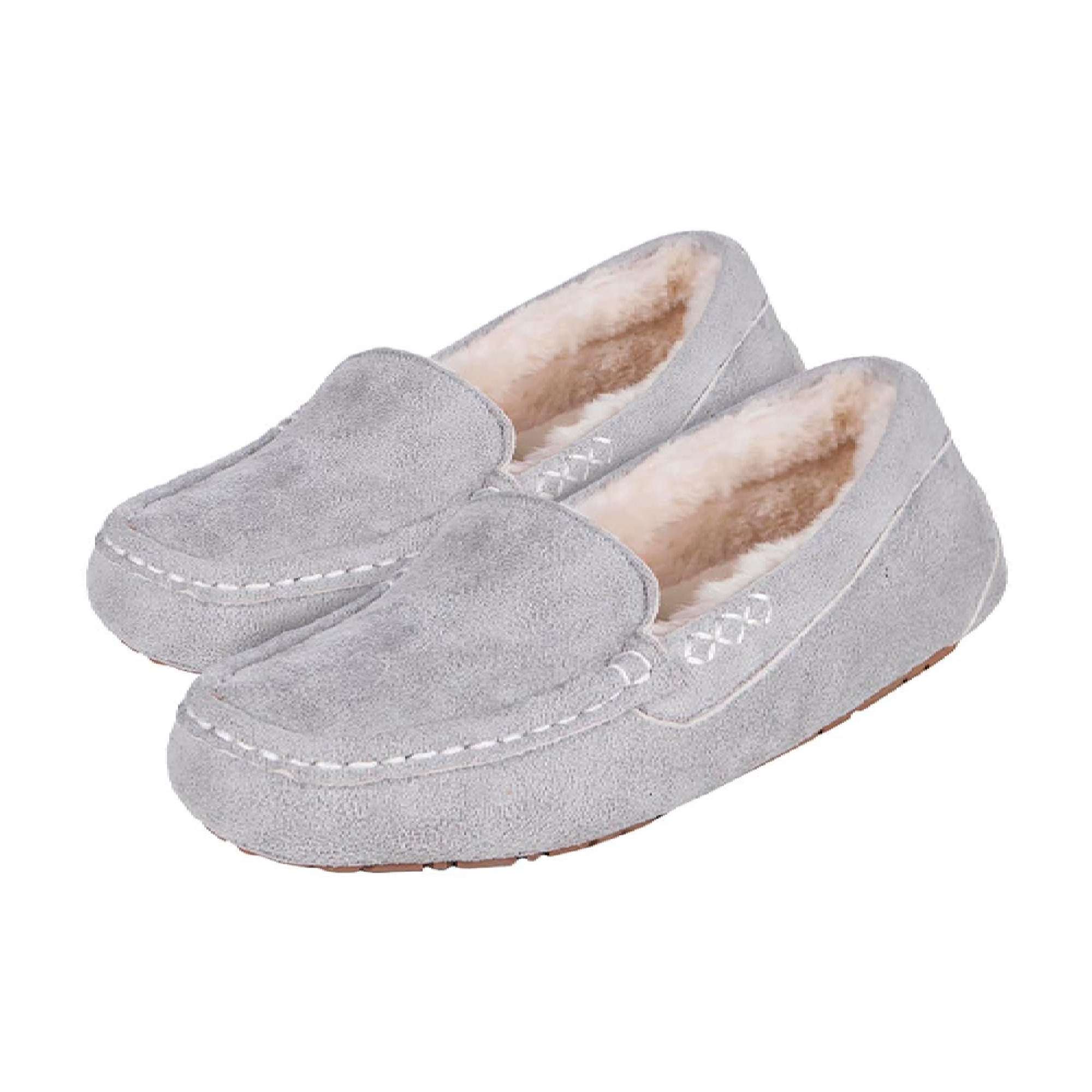 Ladies Fleece Lined Memory Foam Slippers for Winter