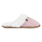 Ladies Cable Knit Faux Fur Thermal Winter Slippers