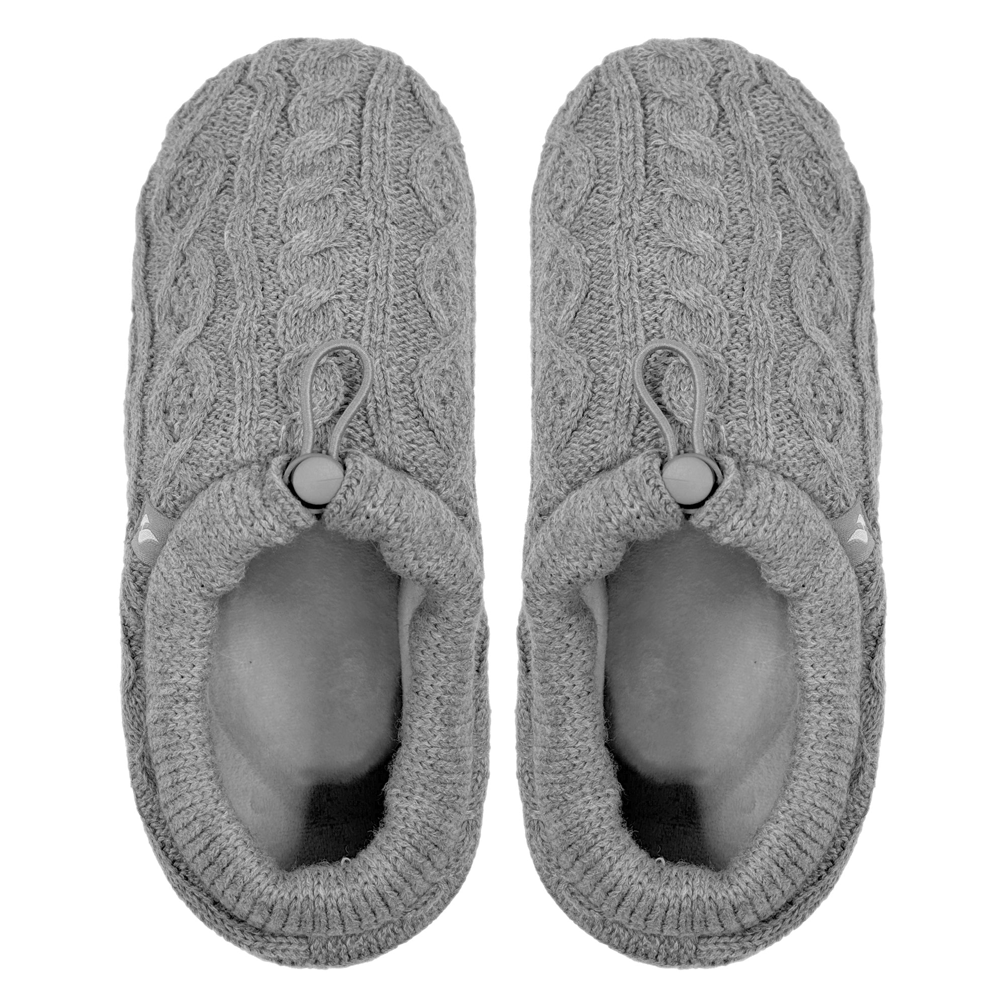 Ladies Knitted Drawstring Slippers for Winter