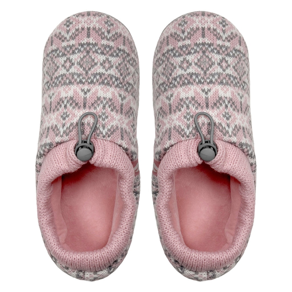 Ladies Knitted Drawstring Slippers for Winter