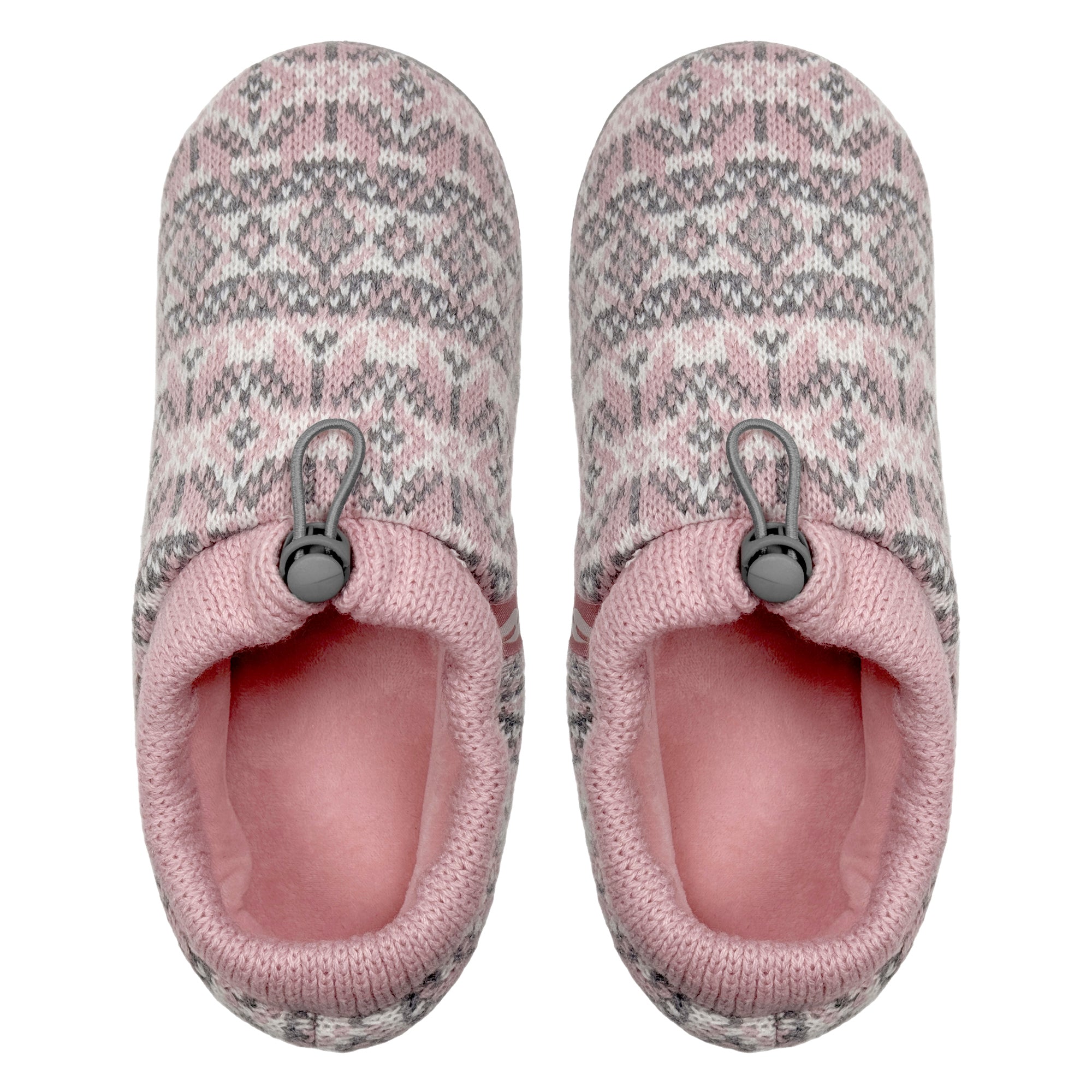 Ladies Knitted Drawstring Slippers for Winter