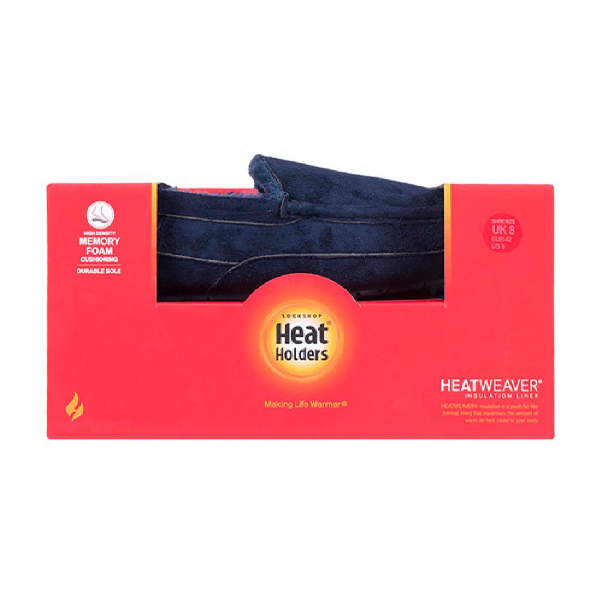 Mens Fleece Lined Memory Foam Slippers for Winter