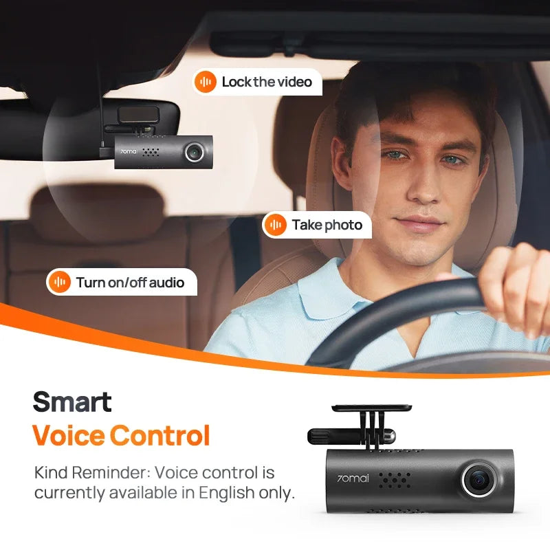 70mai Smart Dash Cam 3 M200  1080P WiFi Car Camera with Voice Control & Parking Mode