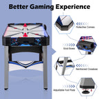 Air Hockey Game Table Powered Hockey Game Table with 2 Pushers and Pucks-White