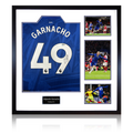 Alejandro Garnacho Signed Chelsea Shirt Elite Frame (Beckett)