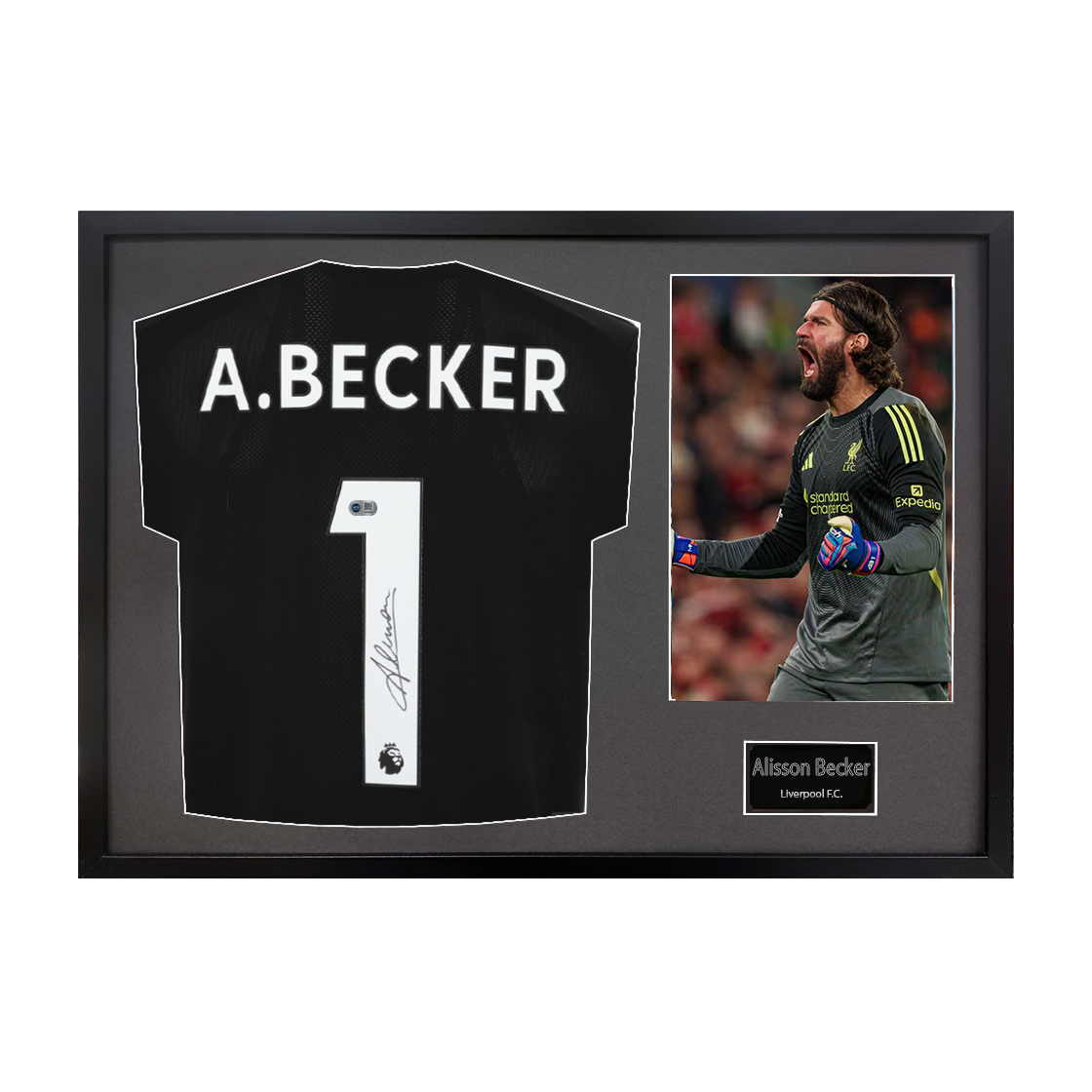 Alisson Becker Signed Liverpool Shirt Classic Frame (ACG Cert)