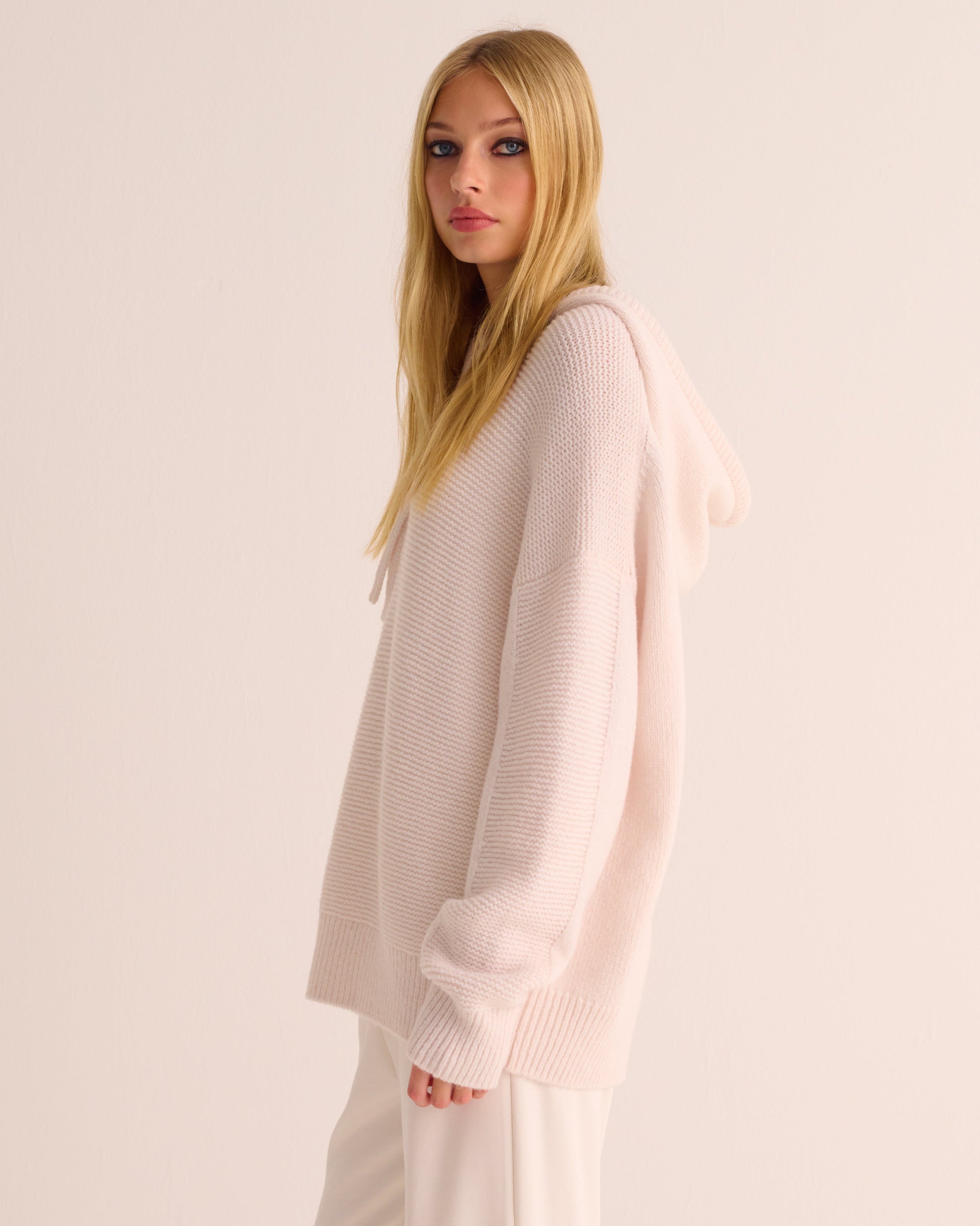 Ivory Alpaca Blend Hoodie