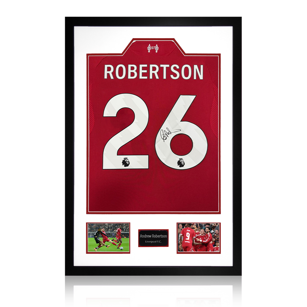 Andrew Robertson Signed Liverpool Shirt Premium Frame (ACG Cert)