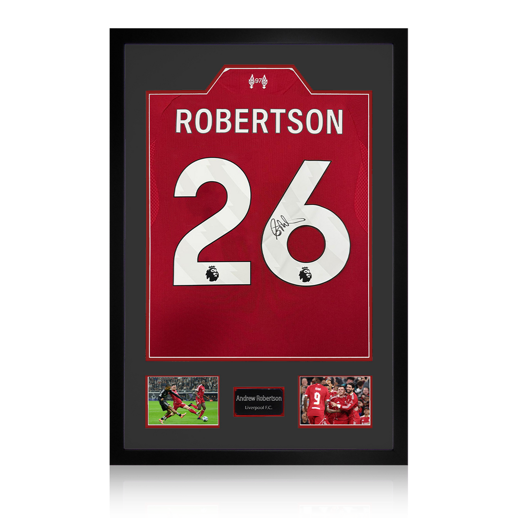 Andrew Robertson Signed Liverpool Shirt Premium Frame (ACG Cert)