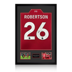 Andrew Robertson Signed Liverpool Shirt Premium Frame (ACG Cert)