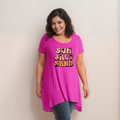 Sun Sand Salt Hanky Hem Swing Top