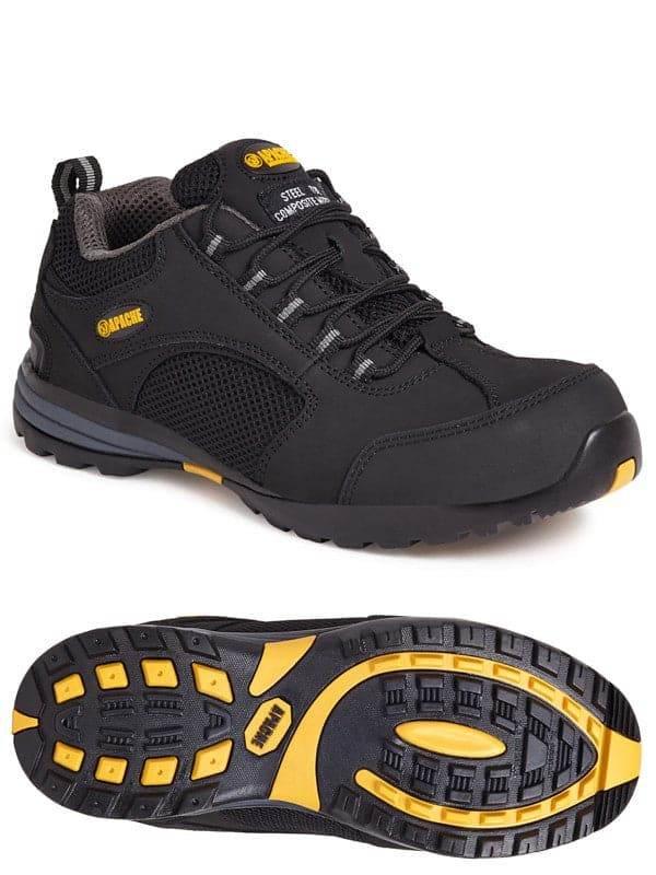 Apache AP318SM Mesh Black Safety Work Shoe Trainer Steel Toe Cap